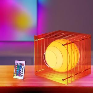 Sunset Light Bedroom, 18 Color Lighting, Ambient Lighting Room Decoration Suitable for Teenagers and Girls as Gifts (Yellow, 6 inch)