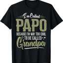 Papo Tshirts for Grandpa Men Fathers Day I'm called Papo T-Shirt XL