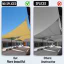 COOLBOYS 16'x 20' Sun Shade Sail Sand Rectangle UV Block Outdoor Shade Canopy Sunshade for Patio Lawn Garden Carport Backyard Deck Pergola
