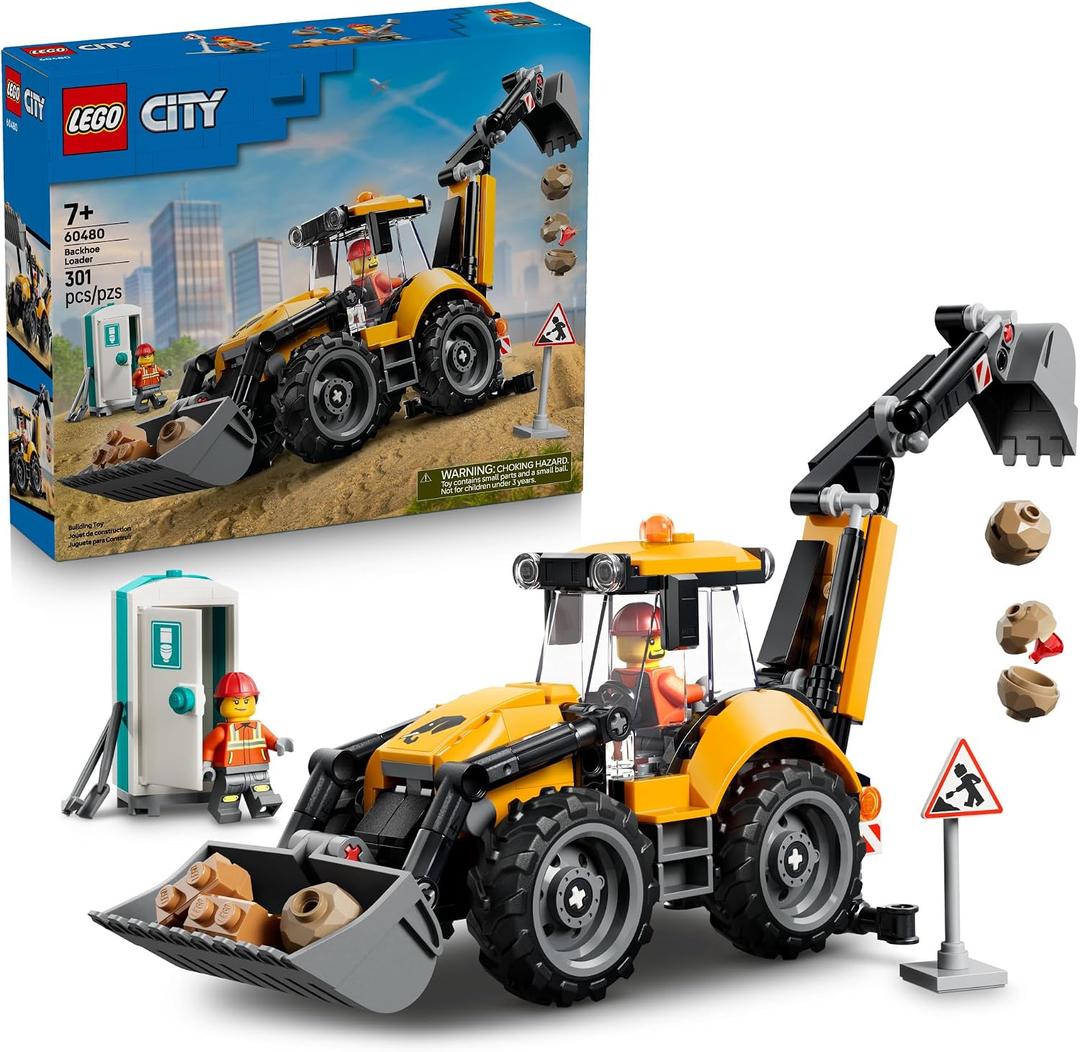 LEGO City Yellow Backhoe Loader 60480
