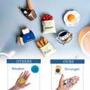 6pcs Cute 3D Resin Fridge Magnets - Creative Natural Food Shaped Magnets for Home Decor, Refrigerator, Magnetic Whiteboard or Blackboard