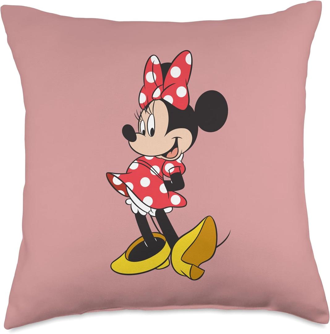 Disney Minnie Mouse Classic Polka Dot Pose Throw Pillow (18x18)