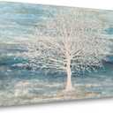 Yihui Arts Abstract Landscape Canvas Art Hand Painted 3D Tree Paintings with Gold Foil for Wall Decor Modern Artwork Pictures Living Room Bedroom Decoration (28L" x 20W")