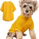 Puppy Sweater for Small Dogs Clothes Warm Winter Cat Clothe Pet Sweatshirt Knitwear Doggie Kitten Clothing, Yellow, Medium