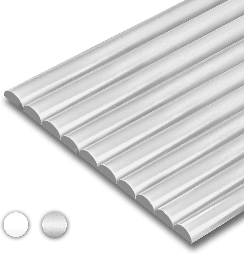 STICKGOO 10-Pack Peel and Stick Trim for Backsplash Tile Edge, 12" Tile Edge Trim Self-Adhesive Liner for Corner Decor in Gray