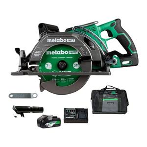 Metabo HPT 36V MultiVolt 7-1/4 Inch Rear Handle Circular Saw, Cordless Circular Saw with 36V Battery, Lightweight Design, 53° Bevel Capacity, Brushless Motor, Electric Brake, C3607DWA
