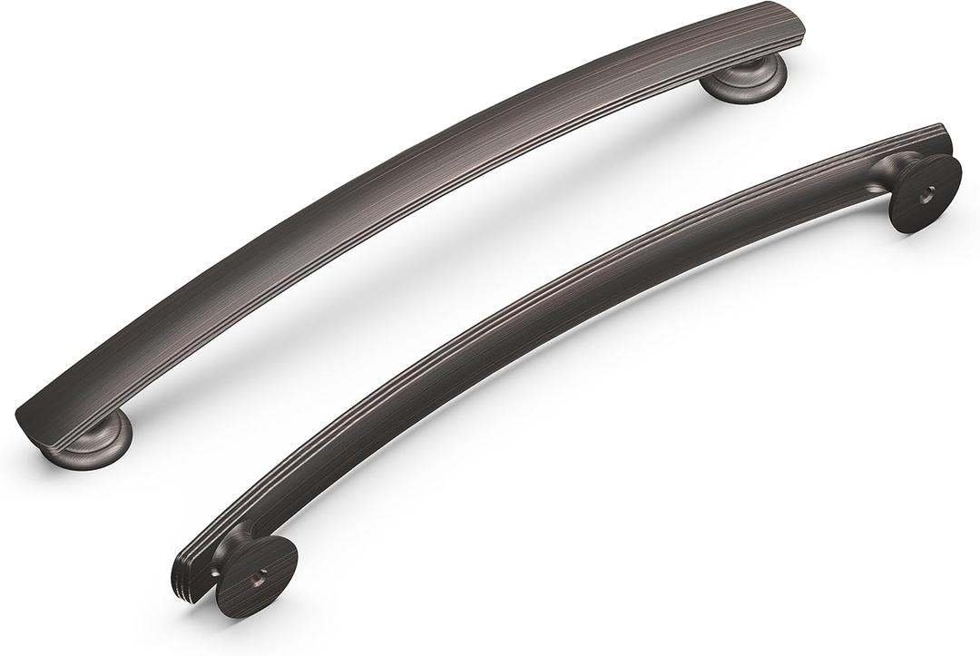 Hickory Hardware 1 Pack Solid Core Kitchen Cabinet Pulls, Luxury Cabinet Handles, Hardware for Doors & Dresser Drawers, 7-9/16 Inch (192mm) Hole Center, Vintage Bronze, American Diner Collection