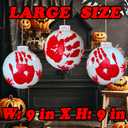 9 Pack Halloween Decorations Outdoor inflatables Scream Ball Elastic Ball Safely expands to 9 inchesHanging Bloody Inflatable Ball for Yard Haunted House Gate Party