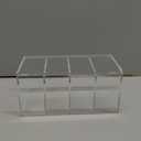iDesign Crisp BPA-Free Plastic Stackable Tea Bag Organizer for Kitchen Cabinets and Countertops - 12.59" x 6.23" x 4.57", Clear with Gray Dividers