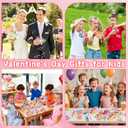 2 x 30 Pack Valentines Day Gifts for Kids Mini Bubble Wands with Animal Valentine Cards, Classroom Exchange Favors School Party Prizes for Class Boys Girls