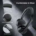 Upgrade ANC & ENC Headset with Microphone for PC, Wireless Headset with Mic for Work(Flip-to-Mute & USB Dongle), Bluetooth 5.4 Noise Cancelling Headphones with Mic for Call Center/Home/Computer/Phones