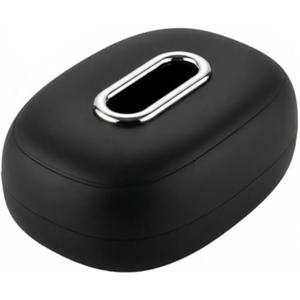 All-Silicone Car Tissue Box Holder, Multi-Position Stretch Fit for Sun Visor, Headrest & Center Console, Universal No-Slip No-Rattle Organizer for Car (Black)