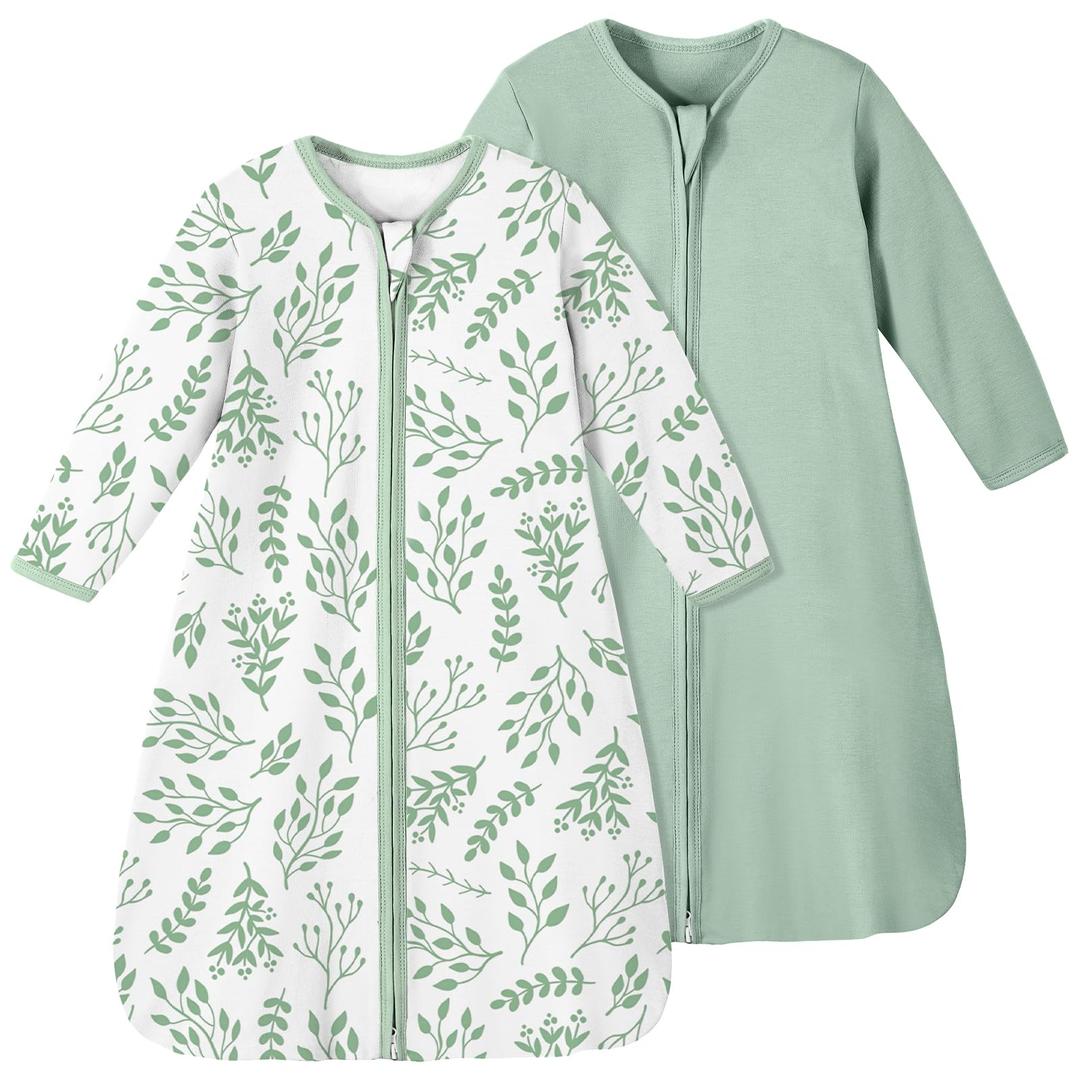 Yoofoss Baby Sleep Sack 3-6 Months 100% Organic Cotton Long Sleeve Wearable Blanket Baby 2-Way Zipper 0.5 Tog Newborn Sleeping Sack, Lightweight