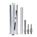 3-1/4 inch Diamond Dry Core Drill Bit, 10" Drilling Depth, 5/8"-11 Thread Core Drill Bit for Concrete,Includes 3 Adapters SDS Plus, SDS Max and Hex (3-1/4")