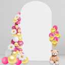 7.2 FT Arch Backdrop Cover, Wedding White Arch Covers Stretchy Backdrop Spandex Fitted for Chiara Stand Birthday Baby Shower Party Ceremony Decoration White 7.2FT