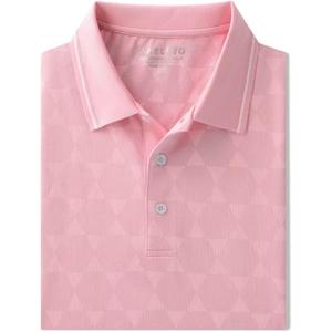 M MAELREG Mens Polo Shirts Short Sleeve Jacquard Performance Moisture Wicking Lightweight Casual Active Mens Golf Shirt (3X-Large)