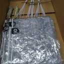 Clear Vinyl Tarp Heavy Duty Waterproof with Grommets, 8×14 FT 14 Mil, Clear Tarps-8x14FT