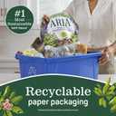 Aria 100% Recycled Toilet Paper, 6 Rolls, 3-Ply Soft Bath Tissue, Paper Packaging