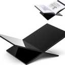 Large Acrylic Book Stands 15.8" x 9.5" x 5.4" Thicken Book Holder for Display Reading Open Coffee Table Stand for Cookbooks, Bible, Quran, Art, Magazines (Clear)