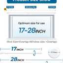 AIZESI Spring Tension Curtain Rods Short Tension Rod (White,18" to 27"-3Pcs)