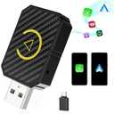 2 in 1 Mini Wireless CarPlay & Android Auto Wireless Adapter - Wireless CarPlay Adapter Converts Factory Wired CarPlay to Wireless Android Auto Car Adapter Plug and Play Compatible iPhone/Android