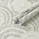 Peel and Stick Wallpaper Boho Wall Paper Modern Stripe Contact Paper Bedroom Bathroom Wallpaper White and Black Removable Self-Adhesive Wall Decor Vinyl Roll 17.3" x 118"