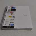 Five Star Spiral Notebook + Study App, 5 Subject, College Ruled Paper, 8-1/2" x 11", 200 Sheets, Fights Ink Bleed, Water Resistant Cover, White (72460)