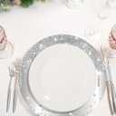 Dispowreath 120 Pieces Silver Paper Placemats 13 Inch Glitter Diamonds Round Disposable Table Mats Decorative Paper Mats for Dining Wedding Birthday Silver Glitter Banquet Party