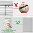 YIIBAII Mini Blinds Suitable for 22.5" W x 64" H Windows 1" Aluminum Horizontal Venetian Blinds Darkening with Rope and Pole can Mounted Inside or Outside, White