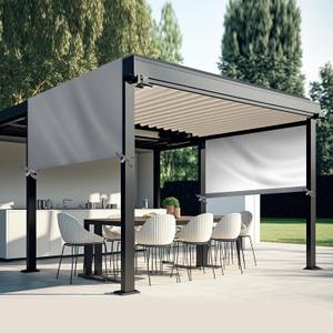 Universal Pergola Replacement Canopy Outdoor Canopy Shade Cover Waterproof Shade Top Cover for Outdoor Patio Porch Backyard(16 x 10 ft,Gray)