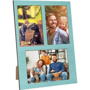 ZEEYUAN 3 Picture Frame Collage Photo Frame for 4x6 and 5x7 Pictures, Wooden Picture Frame Photo Collage Frame for Desktop Wall Multiple Family Photo Frame