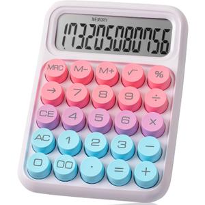 Mr. Pen- Mechanical Switch Calculator, 12 Digits, Large LCD Display, Colorful Calculator Big Buttons, Back to School Supplies (Bubble Gum)