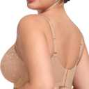 HSIA Minimizer Bras for Women Full Coverage, Unlined Lace Sexy Plus Size Underwire Bra for Large Breasts (L)