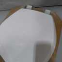 Mayfair Cassel Slow Close Toilet Seat, Easy Clean, Non Slip Premium Wood Seat, Easy Install, Made in USA, Round, White