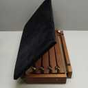 Donner Piano Bench with Storage, Solid Wood Keyboard Bench Piano Bookcase Stool Chair Seat with High-Density Suede Cushion, Brown