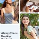 Aecooly Slim Portable Fan 2 Pack, Thin Handheld Fan, USB Rechargeable Mini Personal [24H Max Cooling Time], Battery Powered Small Foldable Pocket for Travel, Summer, Gifts for Women -Beige