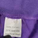Chrisuno Men's Shorts Elastic Waist Athletic Sweat Shorts with Zipper Pockets (Purple, S)