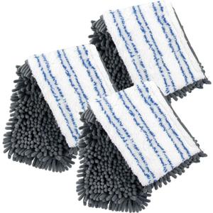 Masthome 3 Pack Microfiber Flip Mop Refills, Dua-Action Microfiber Mop Replacement Pads, Compatible with ASIN B076HPLH1T, Dry & Wet Use, Machine Washable, Double Sided Mop Pads for Floor Cleaning