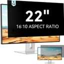 Mamol 22 Inch Privacy Screen Filter for 16:10 Aspect Ratio Widescreen Monitor - Removable Anti Glare Blue Light Filter, Anti-Scratch Privacy Protector Film, Computer Screen Privacy Shield 22 Inch