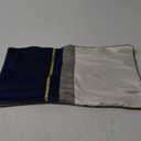 Avigers 20"/12" Inches Navy Blue White Gold Leather Striped Patchwork Velvet Cushion Case Luxury Modern Throw Pillow Cover Decorative Pillow for Couch Living Room Bedroom Car