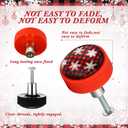 Fumete 12 Pieces Christmas Buffalo Plaid Cabinet Knobs Covers Red Black Plaid Drawer Knobs Dressing Cupboard Wardrobe Closet Pulls Handle with Screws for Christmas Holiday Decor, 1.1 Inches/ 28 mm
