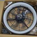 20" Wall Mount Fan with Light | Plug in - 3CCT Dimmable LED, 6-Speed, Smart Remote & APP Control, Ceiling & Wall MountIndoor & Outdoor for Patio, Garage, Living Room, WorkshopMetal Frame