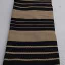 OJIA Outdoor Door Mat 27.5"x43", Black and Tan Outdoor Rugs Cotton Hand-Woven Front Door Rug Machine Washable Door Mats Striped Entry Rug for Front Porch/Farmhouse/Kitchen/Entryway
