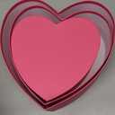 Soul & Lane Heart Shaped Gift Boxes: Set of 3 Empty Paper Mache Boxes with Lids for Flowers, Gifts, Chocolate Strawberries & Special Occasions, Cardboard Pink Heart Shaped Box for Arrangements