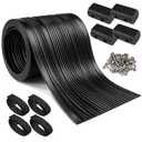 QSWODIS 24ft Boat Trailer Bunk Wrap Kit, 2"x4" PE Waterproof Synthetic Bunk Cover with Endcaps, Screws & Straps, Heavy-Duty Flatbed Trailer Bunk Protector, Black