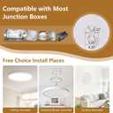 12PK 12 Inch LED Flush Mount Ceiling Light, 24W, 2520LM, 3000K/4000K/6000K CCT Selectable, 0.9inch Super Slim LED Ceiling Fixture, Low Profile Round Flat Panel Light for Bedroom,Kitchen,Hallway(White)
