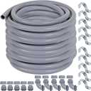 Liquid-Tight Conduit 3/4 150ft, Electrical Conduit w/UL Certification, Flexible Conduit with 5 Straight and 5 90-Degree Conduit Connector Fittings Gray