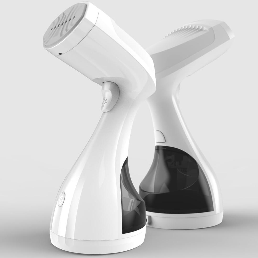 Travel Garment Steamer, 30s Fast Heat, 1500W, Auto-Off, Wrinkle-Removing Handheld Steamer with 300ml Detachable Water Tank for Clothes, Garments, and Fabrics