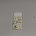 LSEEKA for iPhone 17 Pro Max Clear Case with Pressed Real Flowers Design,Glitter Cute White Floral Pattern Slim Soft TPU Protective Women Girl's Phone Cover for iPhone 17 Pro Max