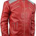 Beat-It Jacket - Red - Faux Leather, Size: XL